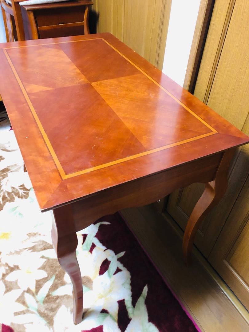 アンティーク　サイドテーブル　コンソールテーブル　書斎　木製クラシックテーブル