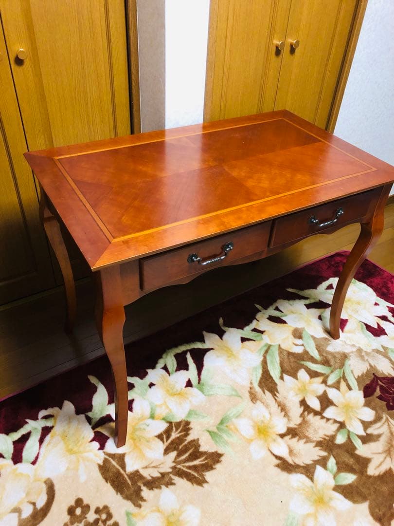 アンティーク　サイドテーブル　コンソールテーブル　書斎　木製クラシックテーブル