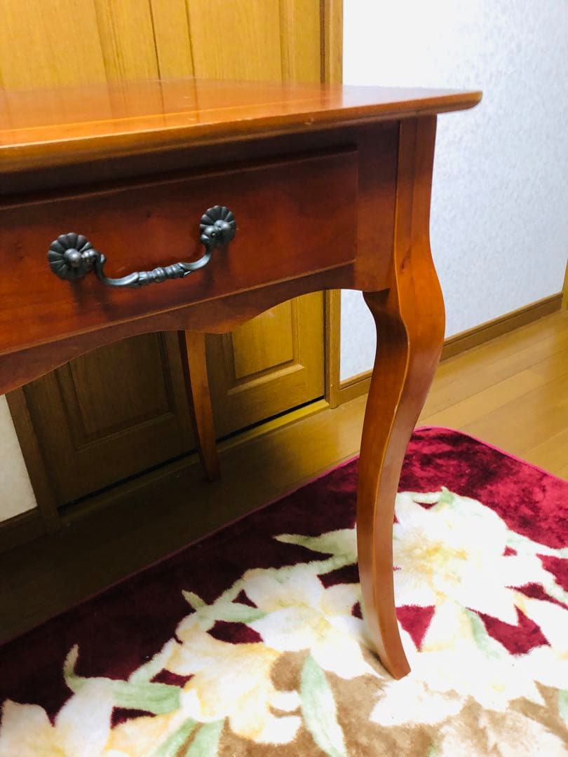 アンティーク　サイドテーブル　コンソールテーブル　書斎　木製クラシックテーブル