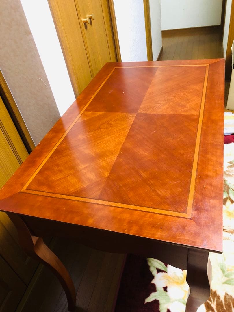 アンティーク　サイドテーブル　コンソールテーブル　書斎　木製クラシックテーブル