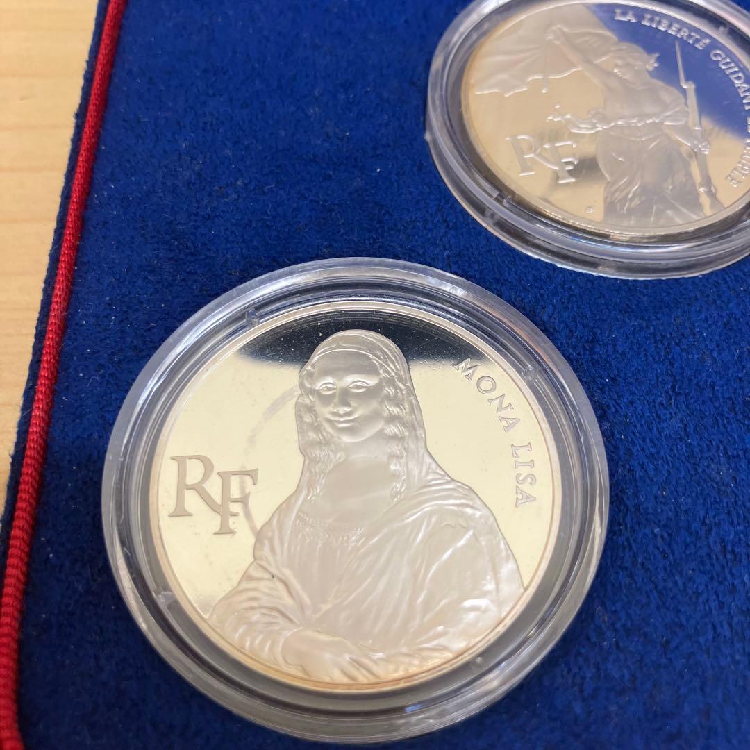 モネ・ド・パリ 銀貨 3枚 セットSV900 ルーブル美術館
