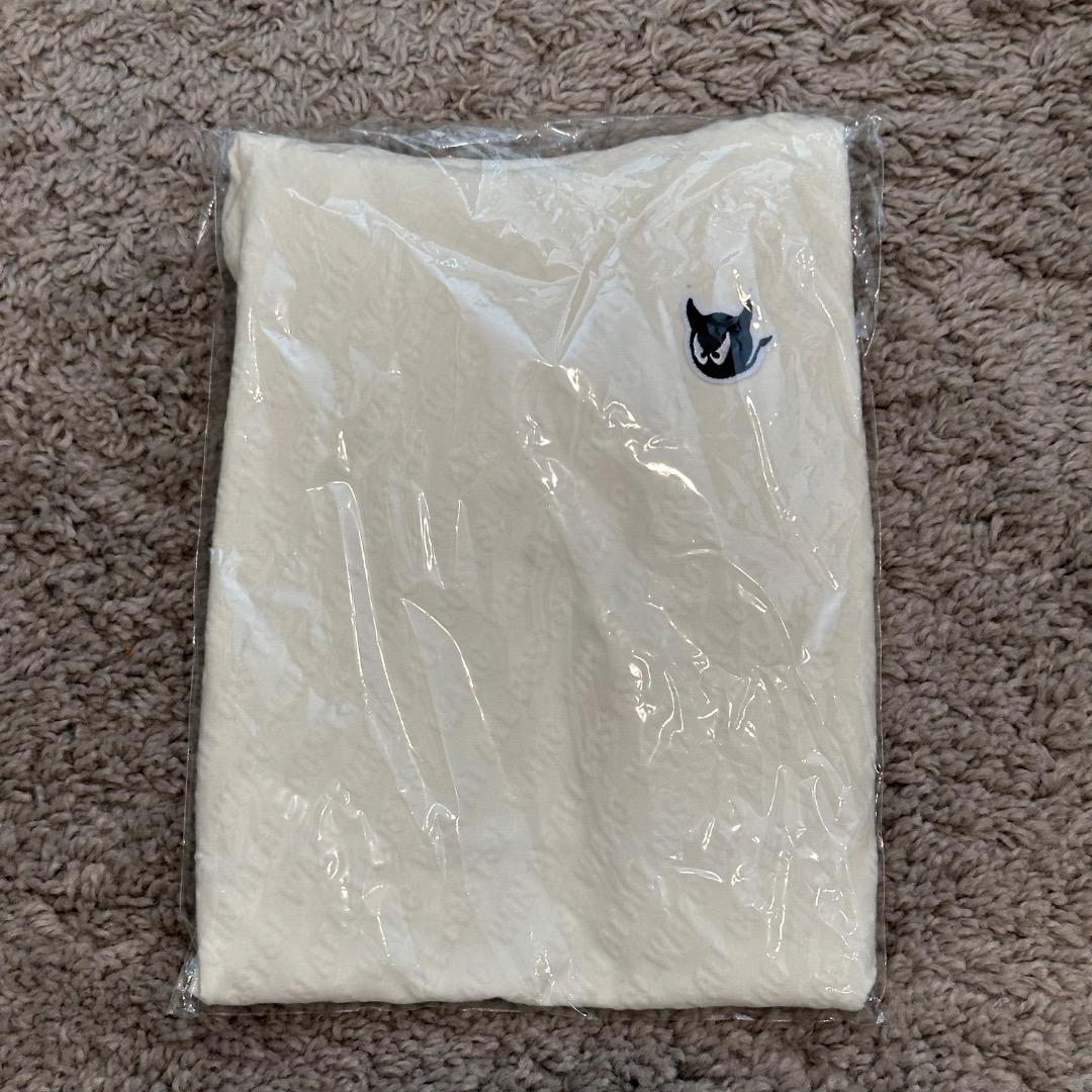 WAAC（ワック） ロゴエンボス起毛ジャカード長袖モックネック　オフホワイトS