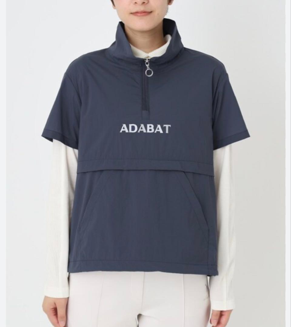 年末値下げ❗️ADABAT ネイビー ハーフジップ 半袖シャツ