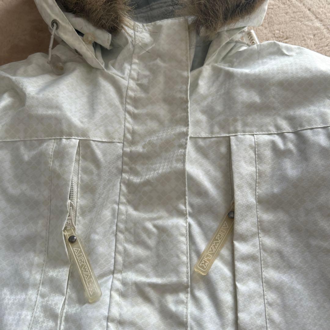 AIRWALK スキーウェア 上下 160 スノボ 男女兼用可 白×ブラウン - メルカリ