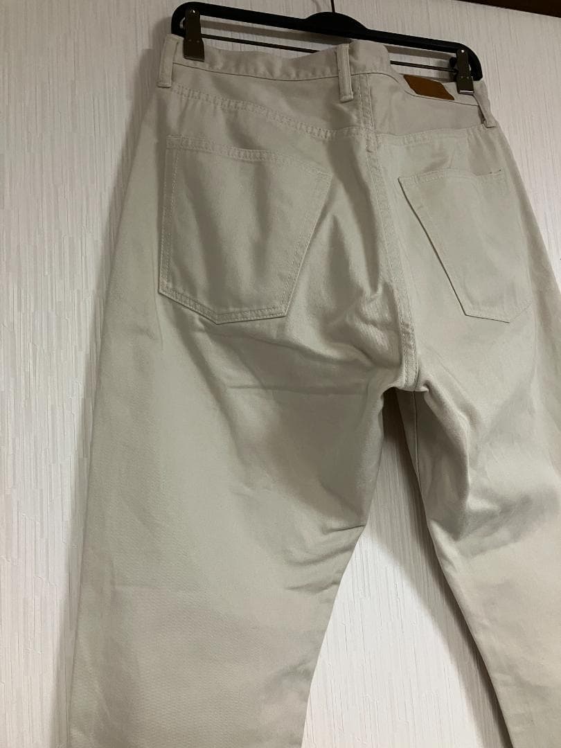 未使用級 sanca テーパード ベージュ デニム チノ L サンカ 日本製
