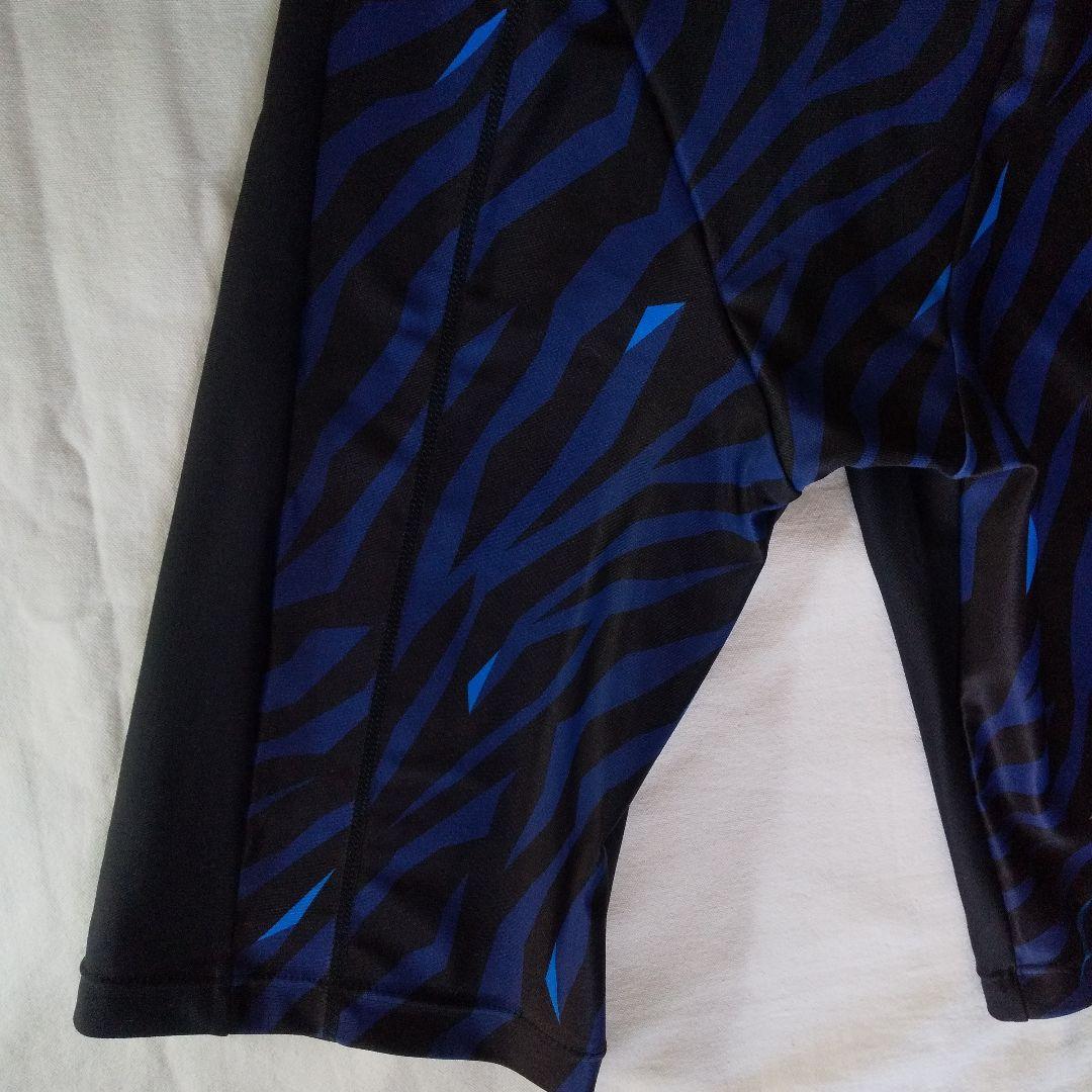 新品 TYR 競泳用水着 ハイバックL黒×ネイビー×ブルー日本製