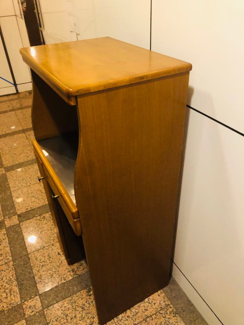 コイズミ家具　木製キッチン収納ユニット　キッチンワゴン　米びつ