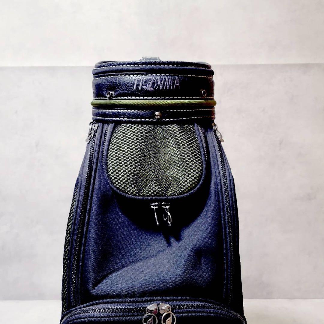 美品 HONMA ホンマ クロコ型押し キャディバッグ レザー調 ゴルフバッグ