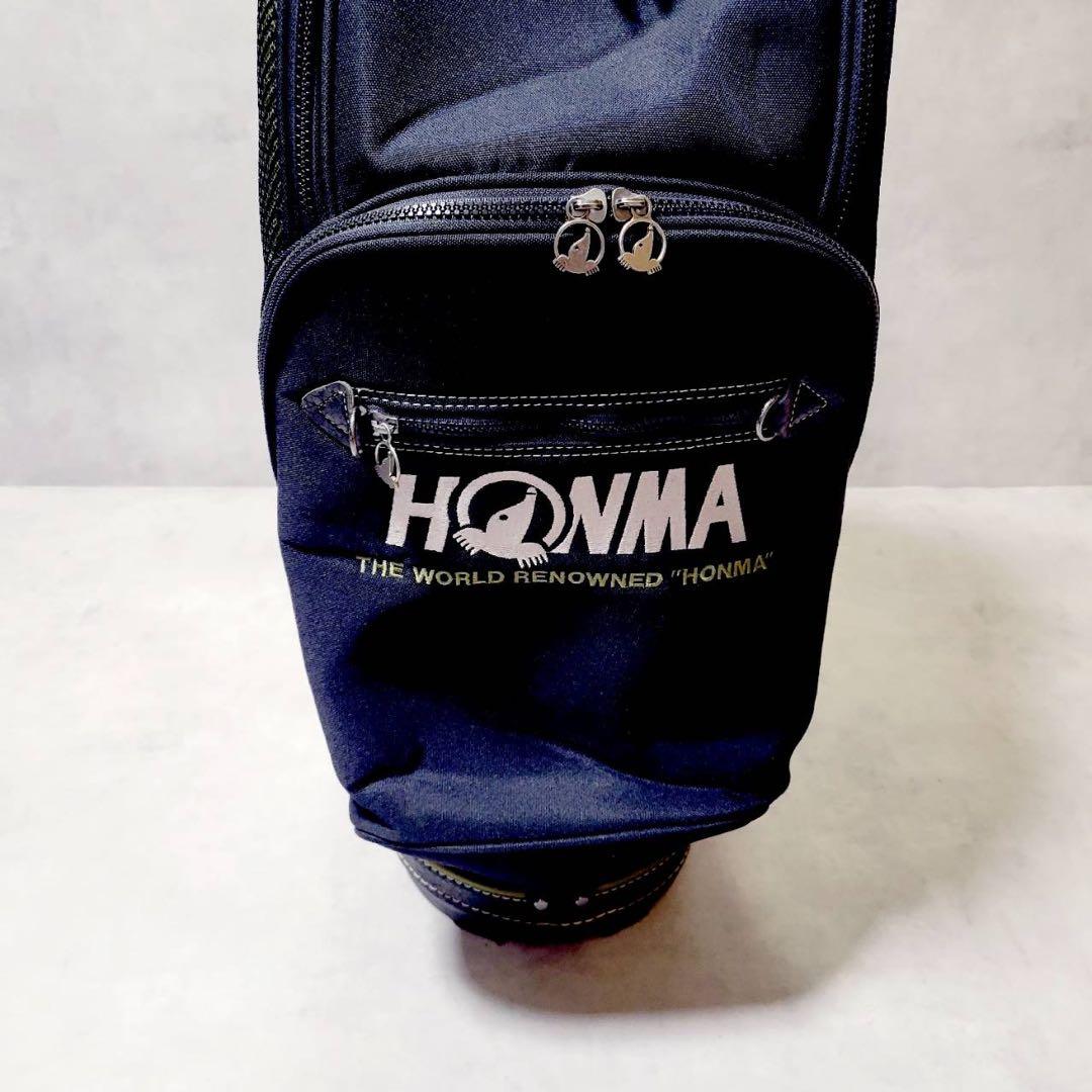 美品 HONMA ホンマ クロコ型押し キャディバッグ レザー調 ゴルフバッグ