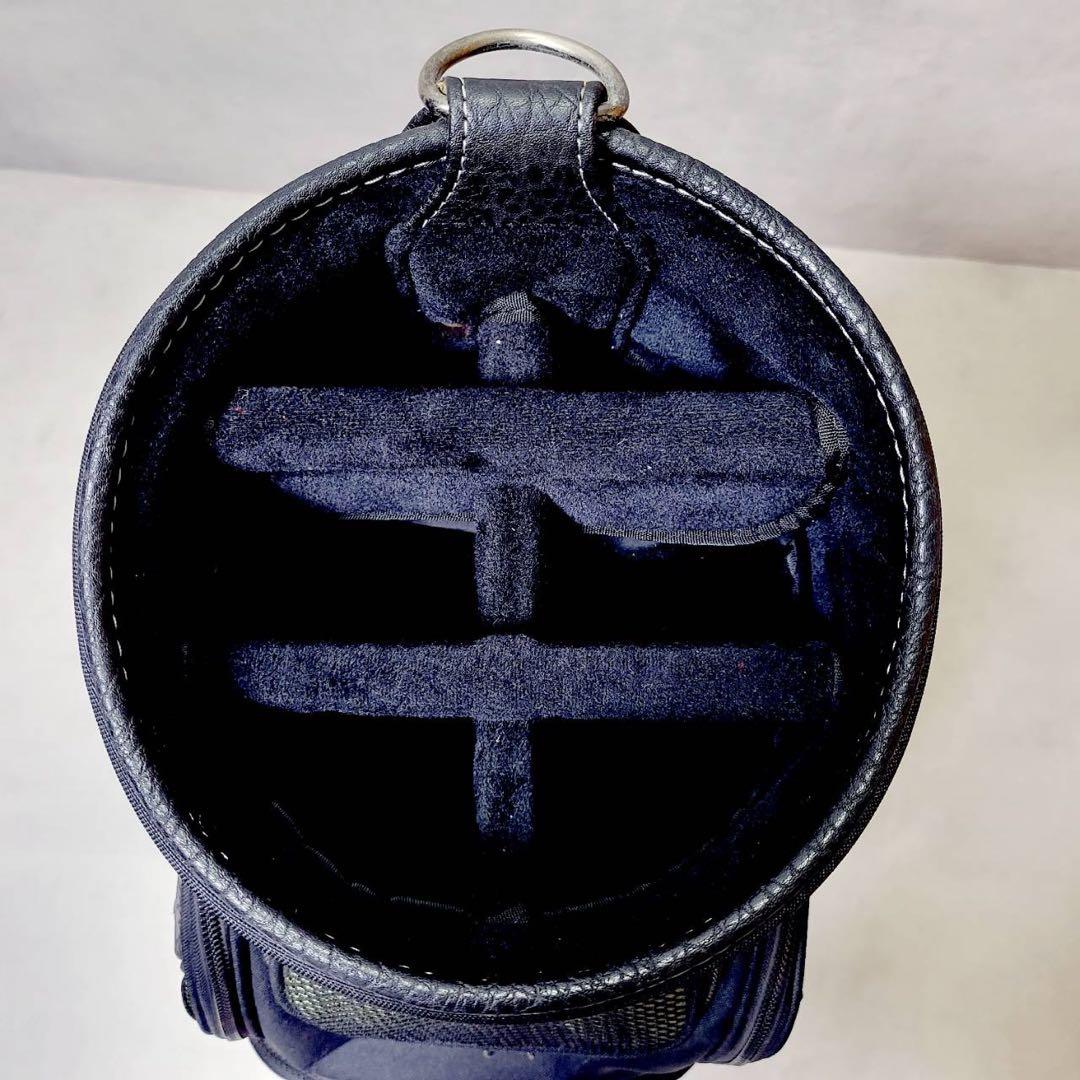 美品 HONMA ホンマ クロコ型押し キャディバッグ レザー調 ゴルフバッグ