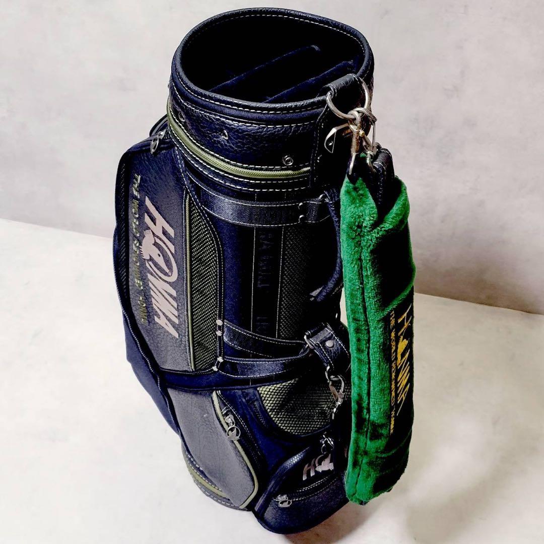 美品 HONMA ホンマ クロコ型押し キャディバッグ レザー調 ゴルフバッグ