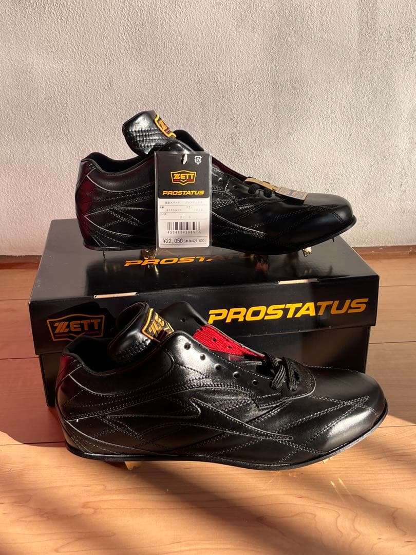 【新品未使用】ZETT プロステイタス 野球スパイク 革底 27.5cm