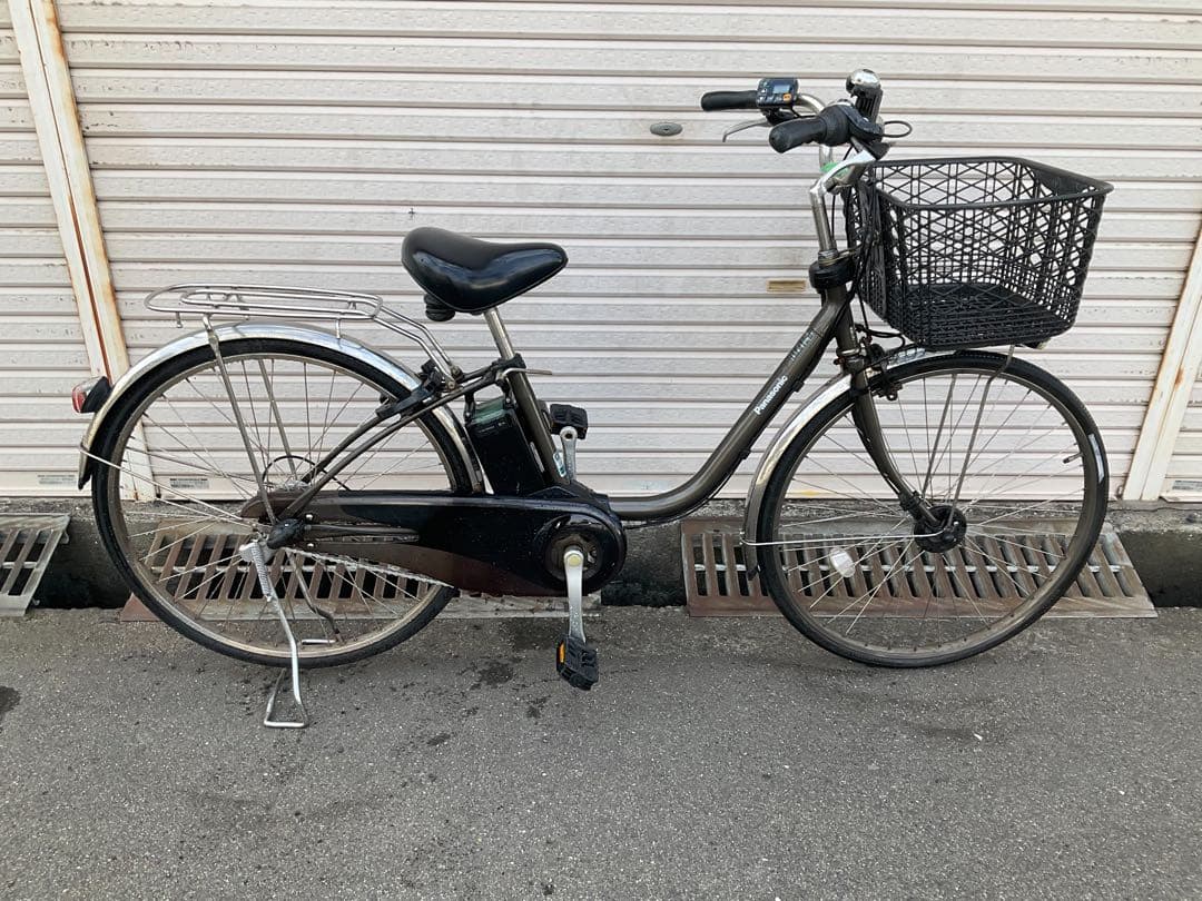 パナソニック最新機種電動アシスト自転車viviDX26インチグレー系ボディー