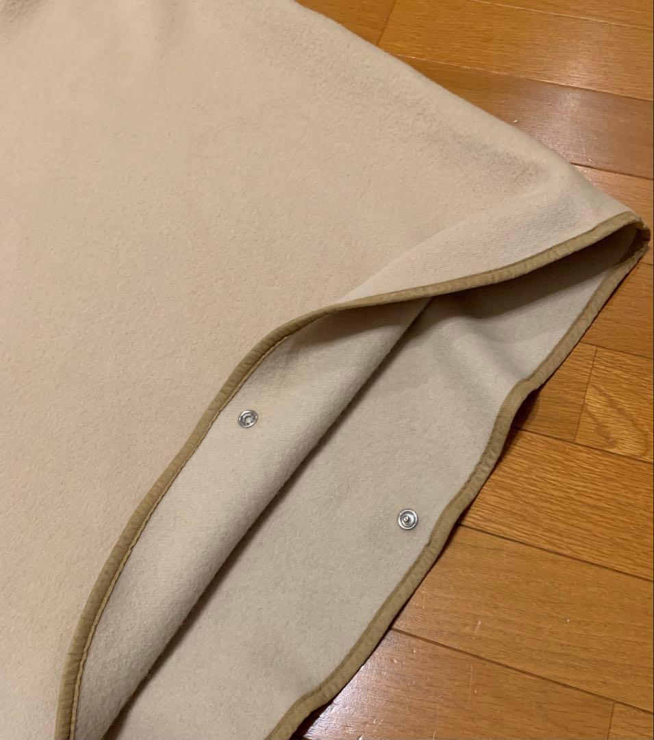 ウィムガゼット　ウールリバー　パイピングポンチョ　コート　ベージュ