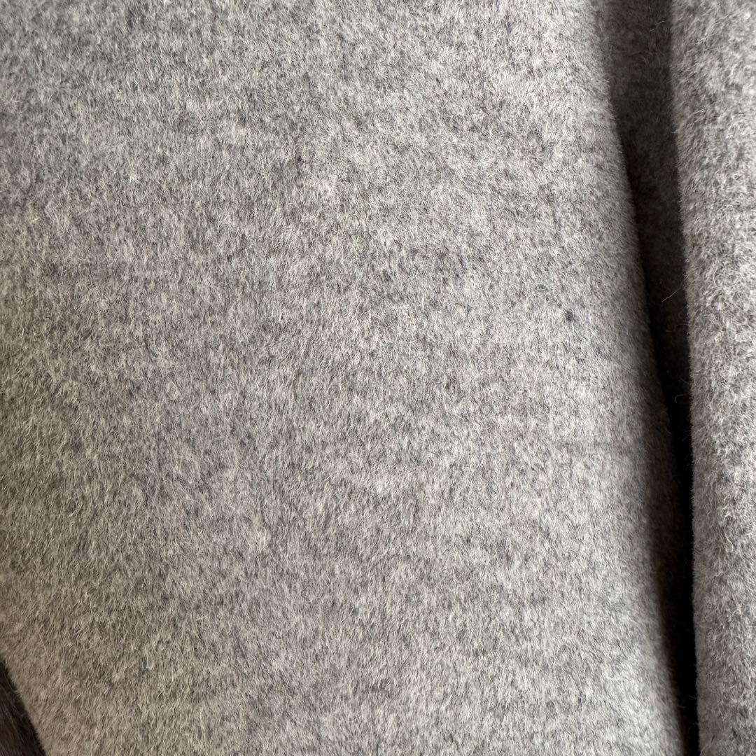 美品Diagram ダイアグラム アンゴラ フォックスファーコート 36