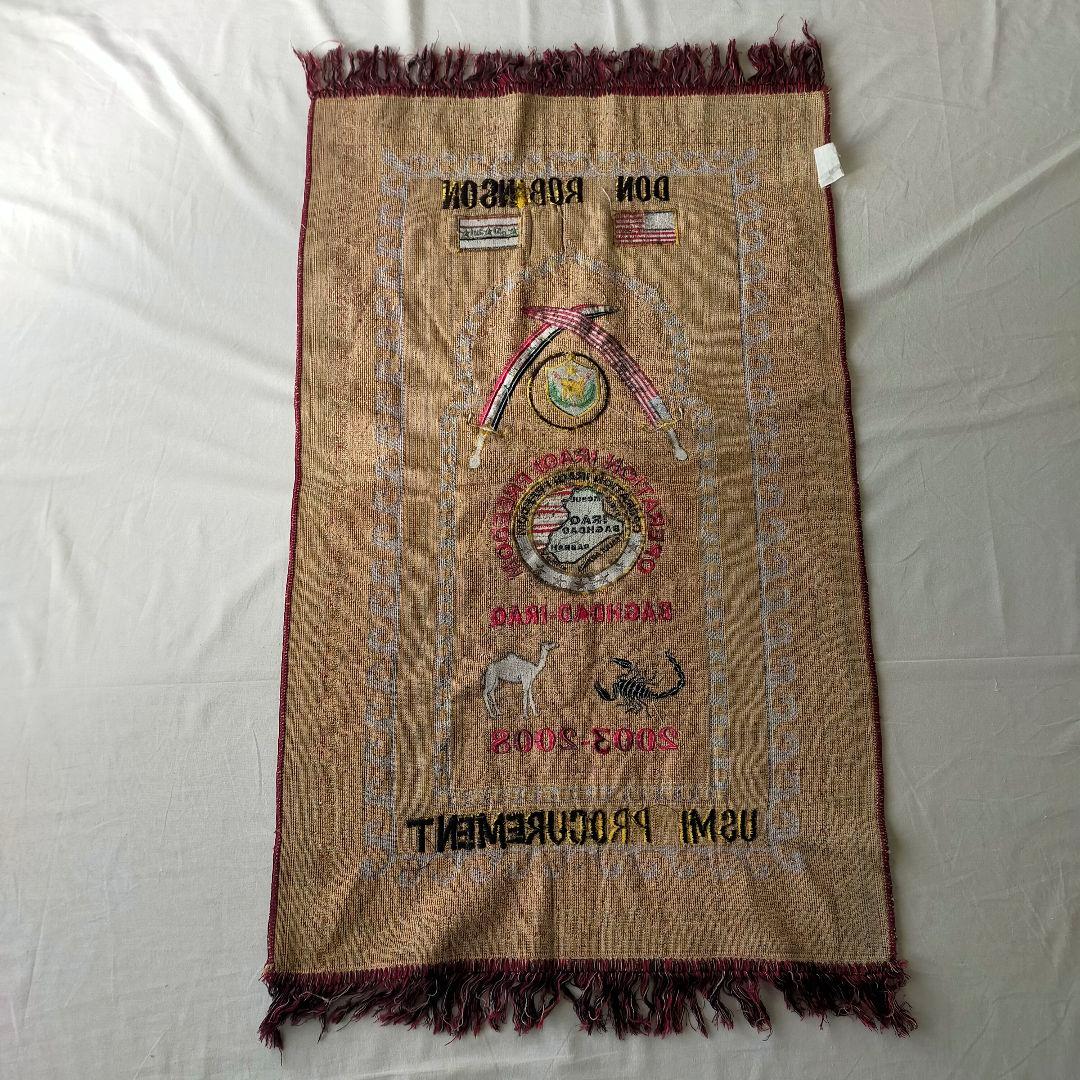 アメリカ軍　ラグ　マルチカバー　タペストリー　イラク戦争　スーベニア　00s