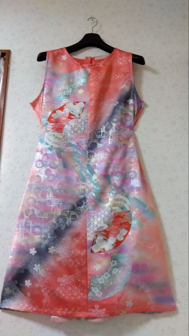 振袖リメイクワンピース