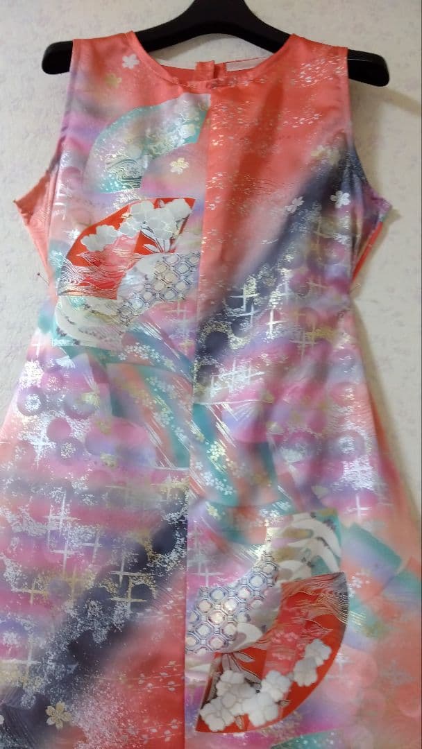 振袖リメイクワンピース