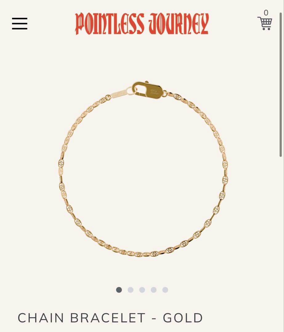 アクセサリー POINTLESS JOURNEY CHAIN BRACELET-GOLD