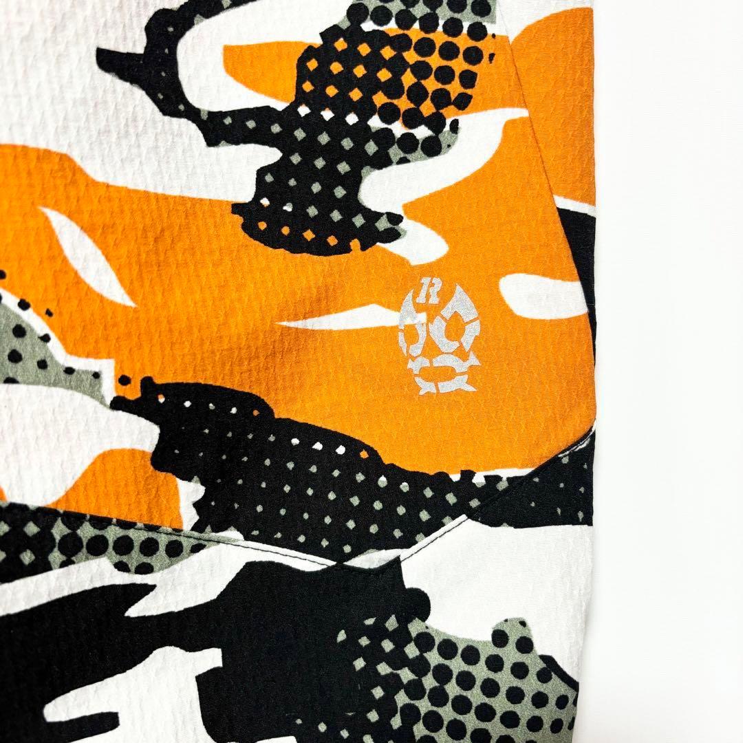 新品 ラッセルノ ドビー柄 ストレッチ ジョガー パンツ カモ オレンジ M 4