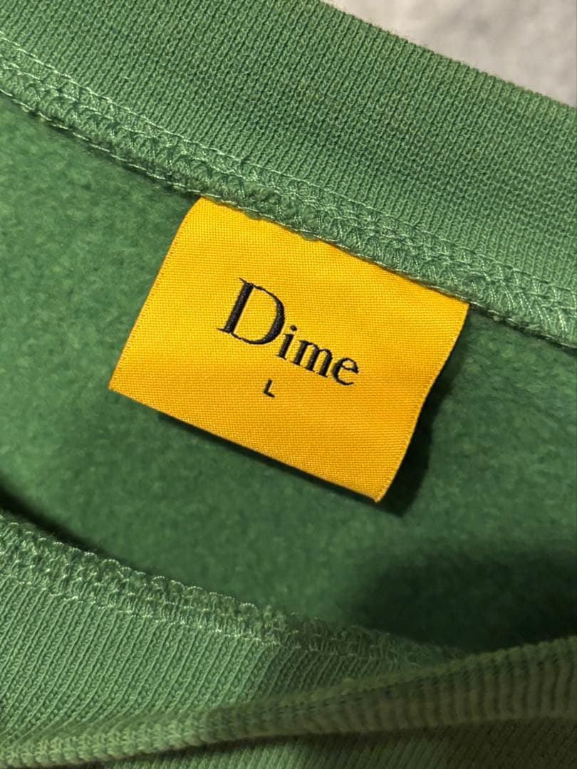 Dime ダイム グリーン クルーネックトレーナー