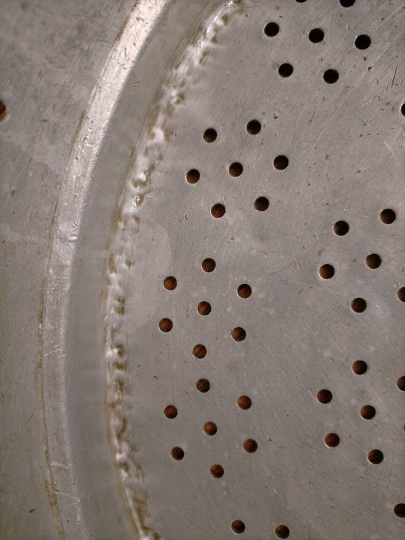 フランスアンティーク アルミ穴あきたらい