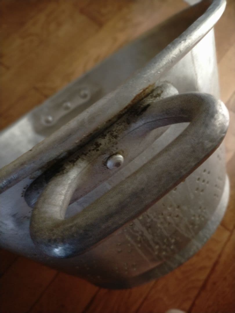 フランスアンティーク アルミ穴あきたらい