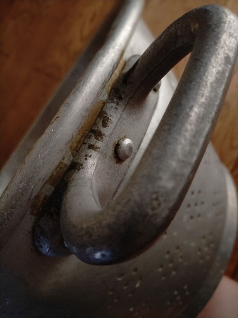 フランスアンティーク アルミ穴あきたらい