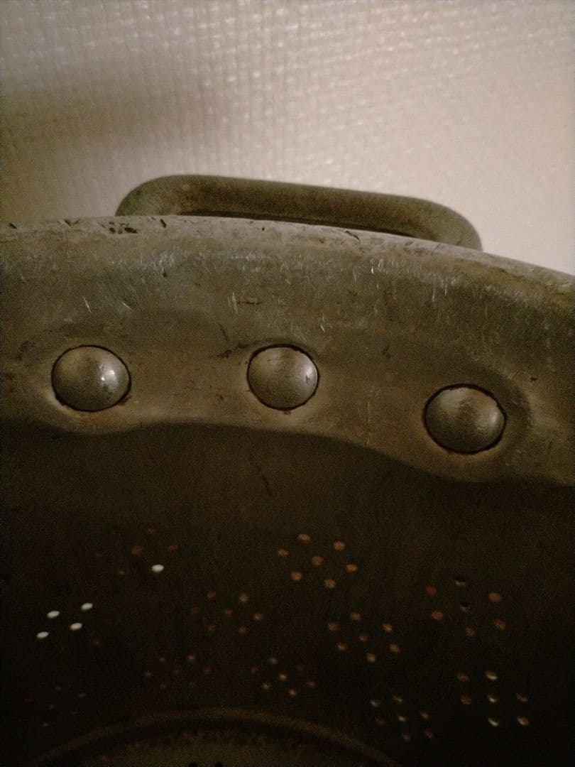 フランスアンティーク アルミ穴あきたらい