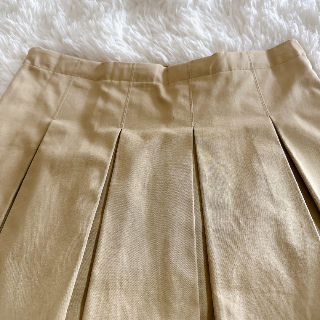 現行タグ Burberry スカートプリーツ フレアTBロゴ　べージュ