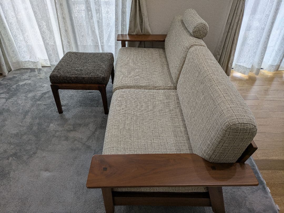 東京インテリア　ソファセット（オットマン付き）