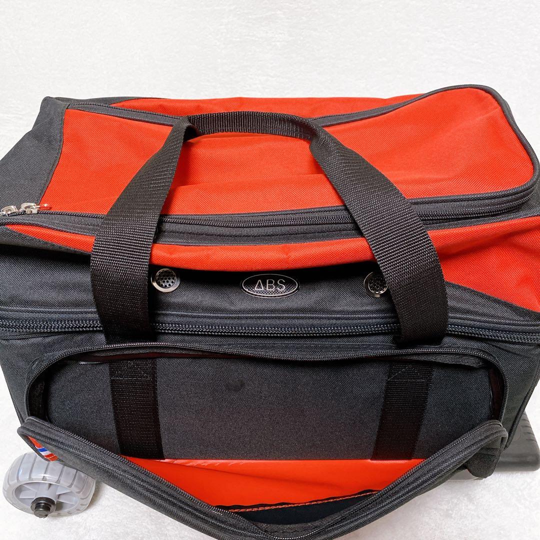 美品　ABS　ボウリング用バッグ　PRO-AM　キャリーケース　2球用　黒　赤