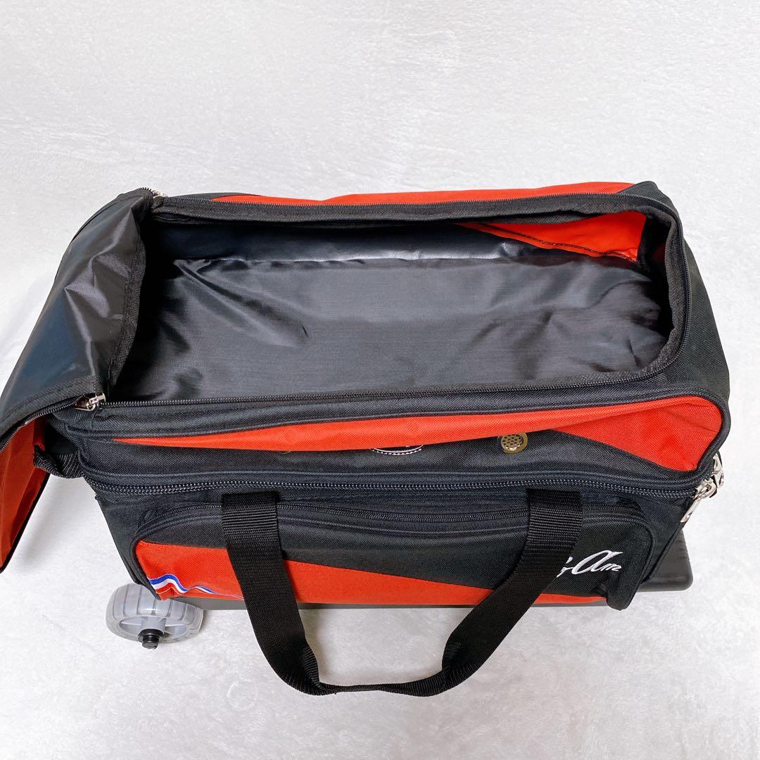 美品　ABS　ボウリング用バッグ　PRO-AM　キャリーケース　2球用　黒　赤