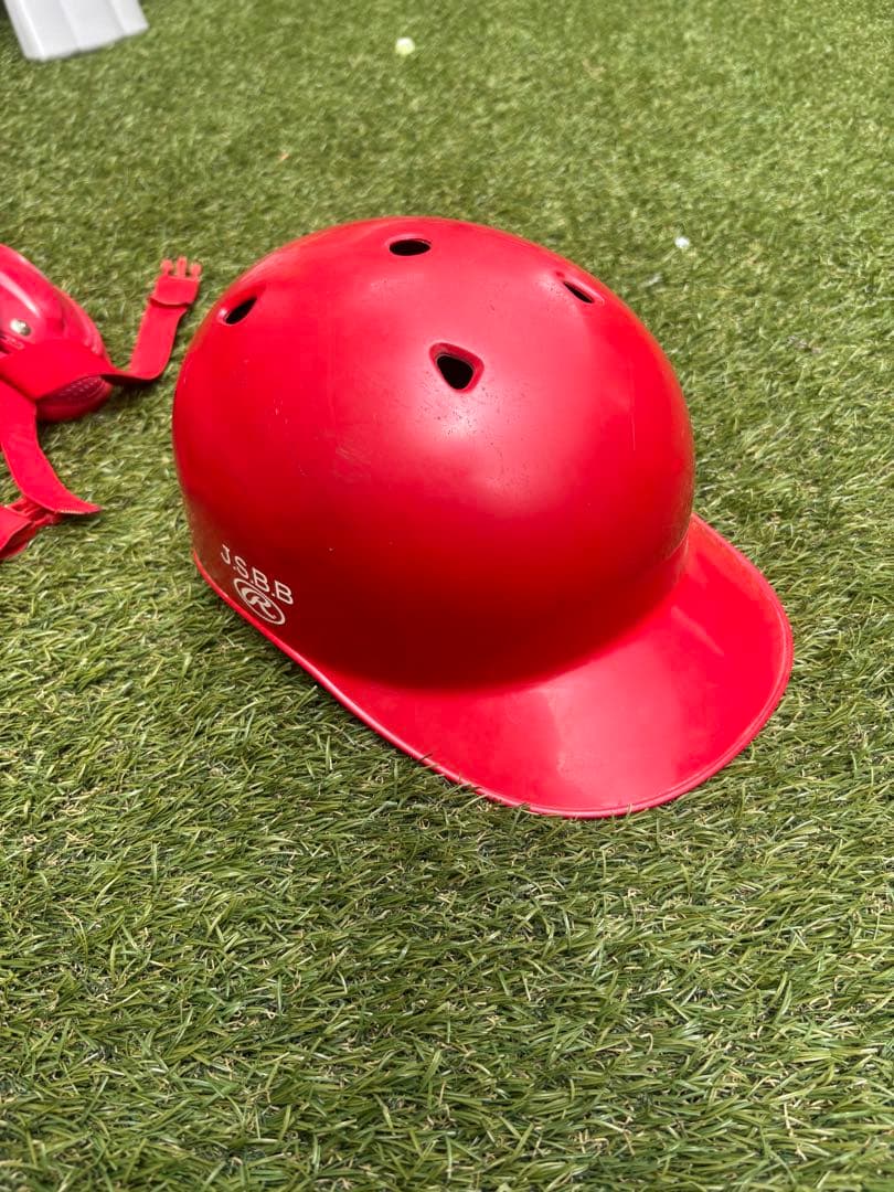 JSBB 軟式用　キャッチャー防具セット　レッド