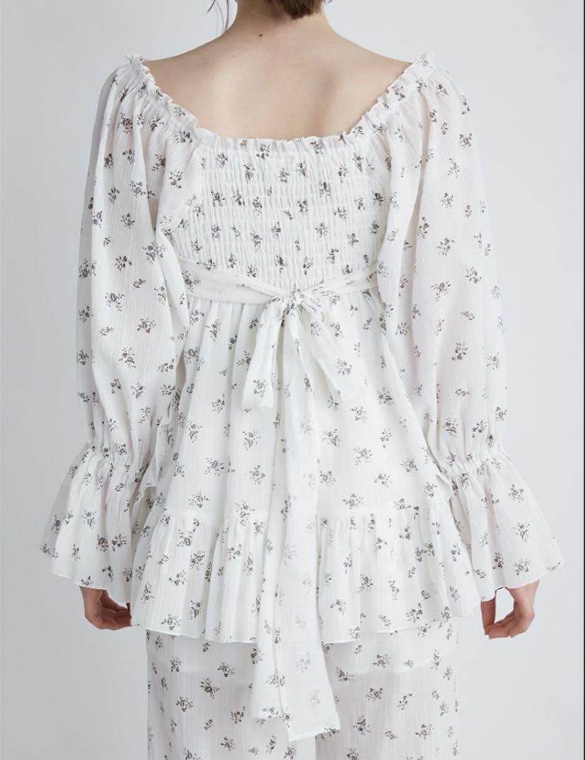 ジェラートピケ　リトルフラワー　ルームウェア　セットアップ　パジャマ