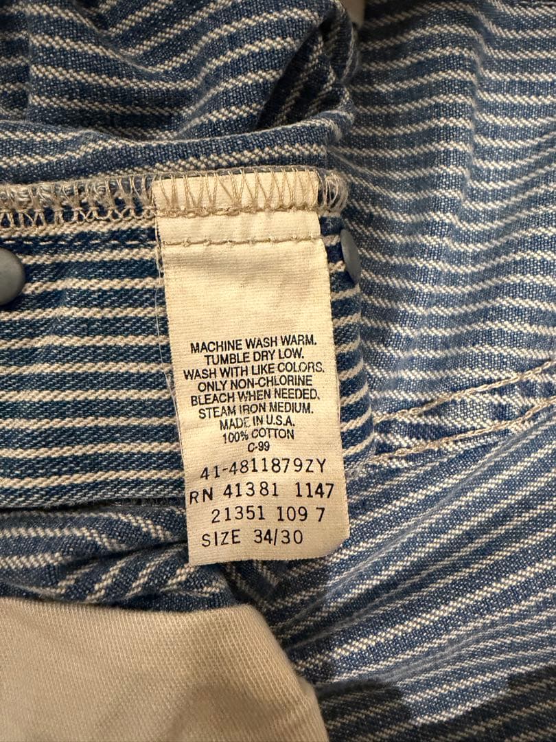 レア！】RRL 90年代最初期三ツ星 ヒッコリーパンツ - メルカリ