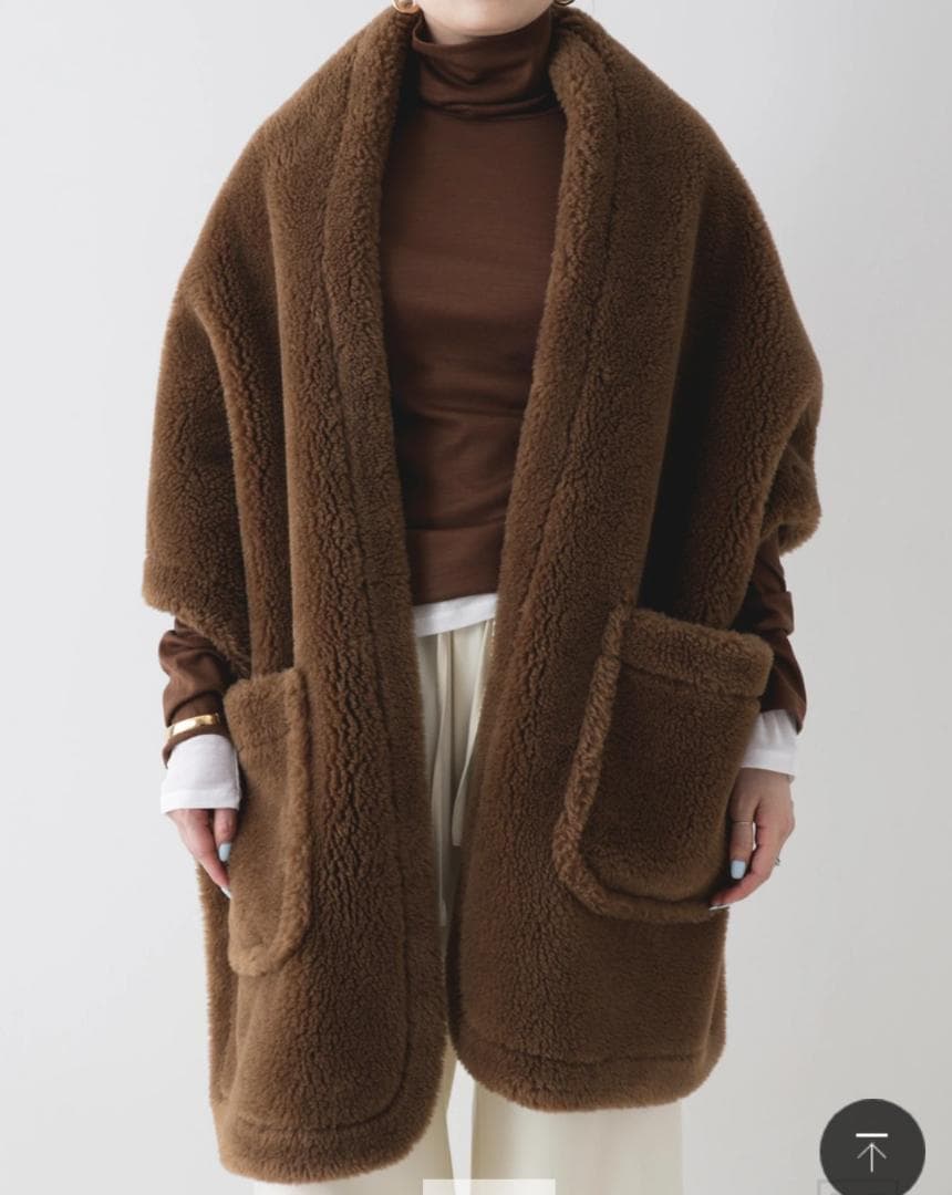 HAUNT ボアストール キャメル