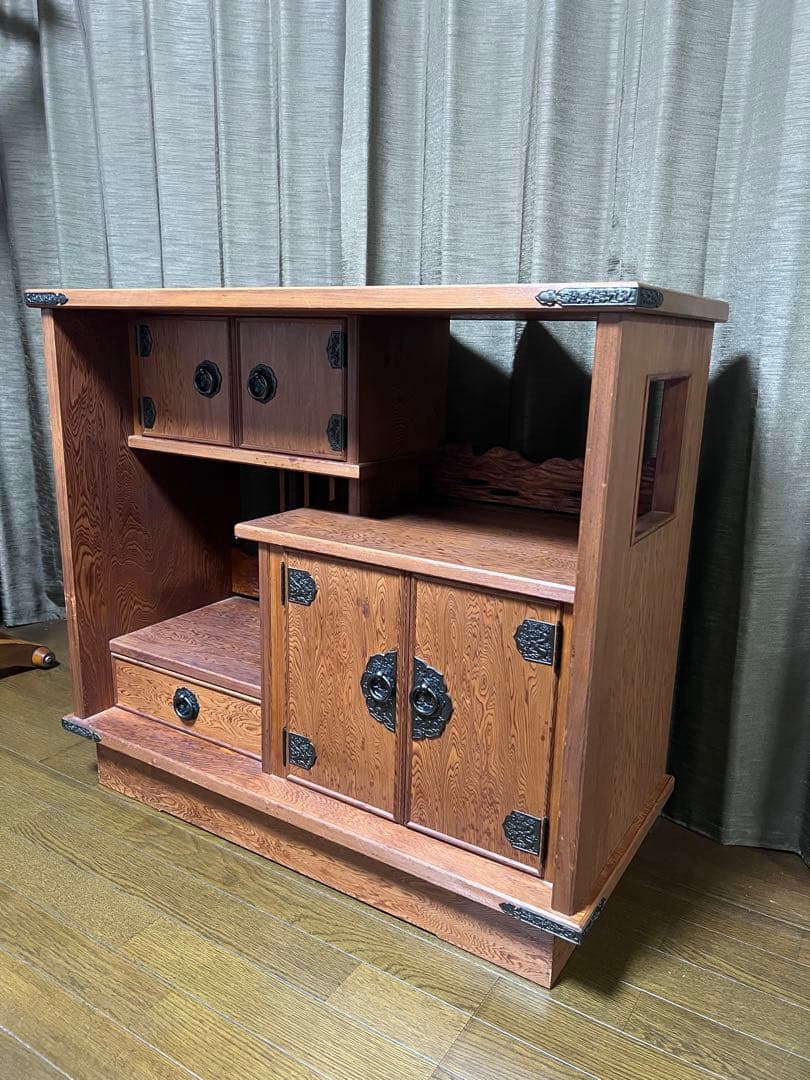 屋久杉 茶棚 キャビネット 飾り棚 茶箪笥 和家具