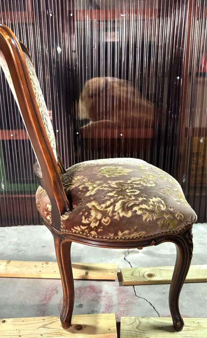 N2279 カリモク　ドマーニ　金華山　ルイ15世　鋲打ち　ダイニングチェア