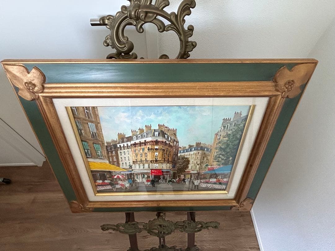 北野明信　油彩　「パリ」　６号　額装