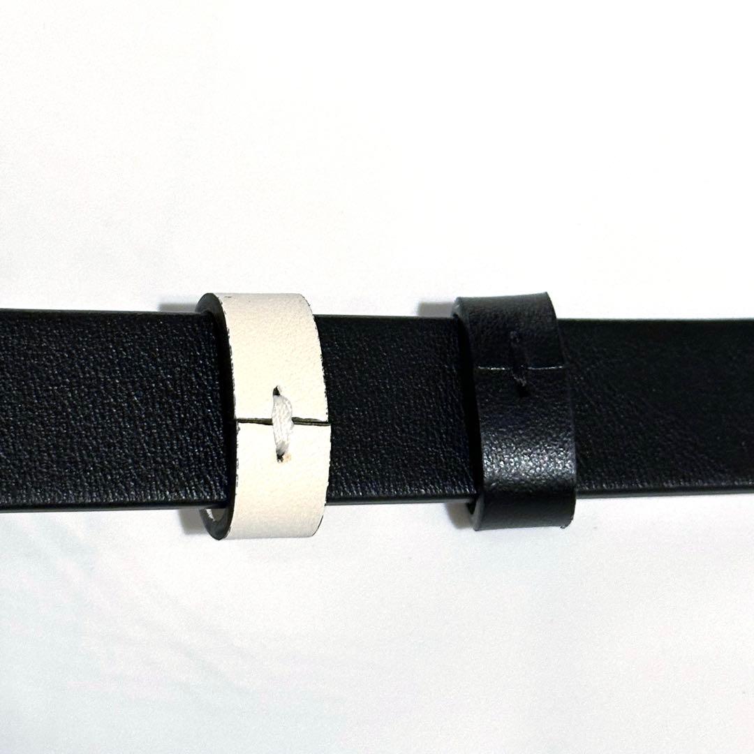 Dior　クリスチャンディオール　リバーシブル　ベルト　ホワイト　ブラック