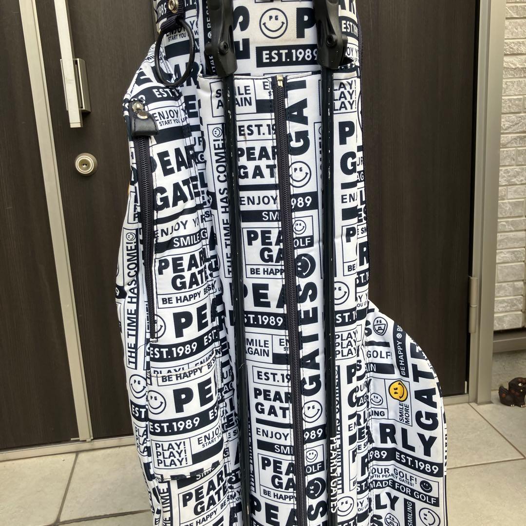 パーリーゲイツ　NEWS PAPER柄　スタンド式キャディバッグ