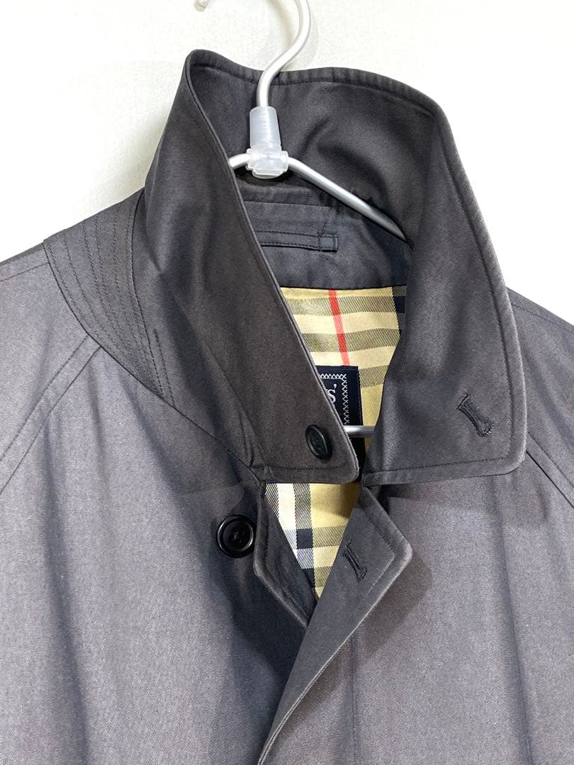 603 OLD Burberrys 上質 サテン地 ステンカラー コート 175