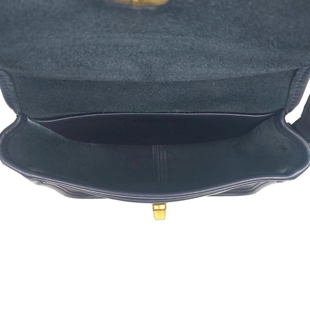 COACH オールドコーチ 8114 ターンロック ショルダーバッグ ネイビー