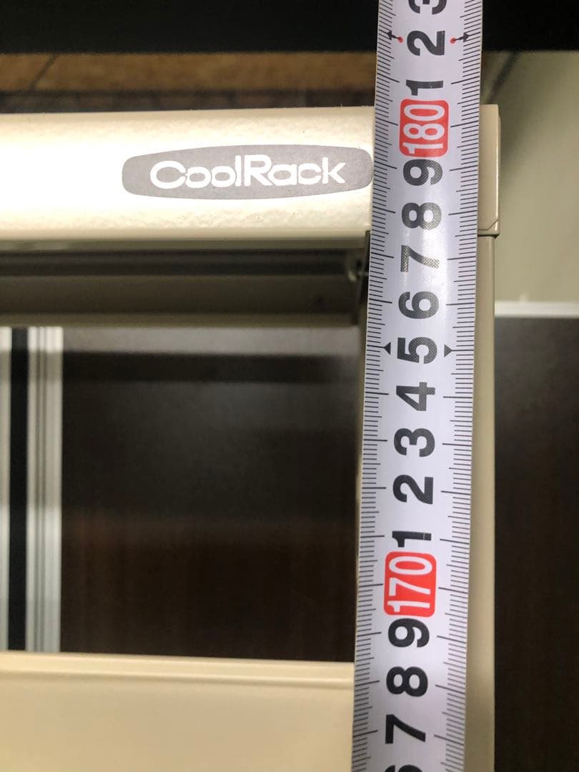 ベージュ スチールラック 6段 高さ約180cm