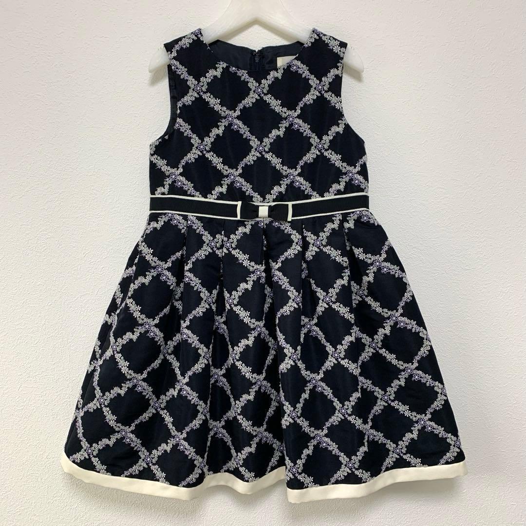 組曲×ブランシェス　フォーマルドレス　120 上品　ネイビー　入学式　卒園式