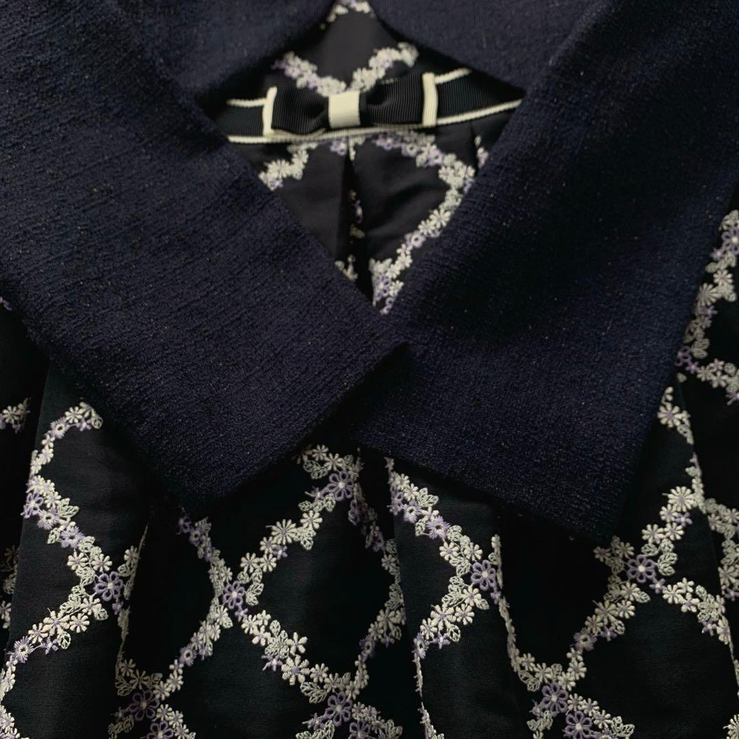 組曲×ブランシェス　フォーマルドレス　120 上品　ネイビー　入学式　卒園式