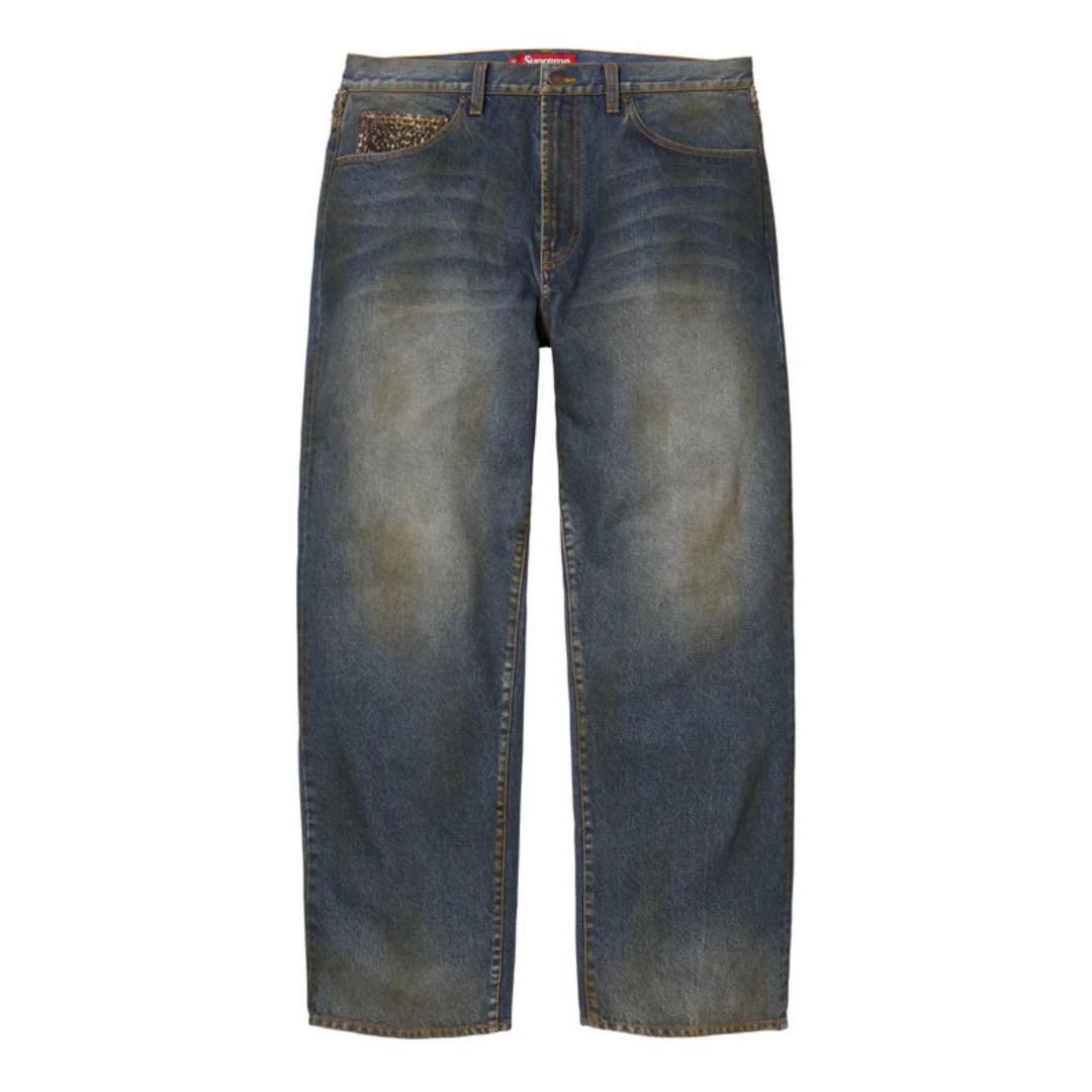 パンツ 30 SUPREME LEOPARD FAUX FUR LOOSE FIT