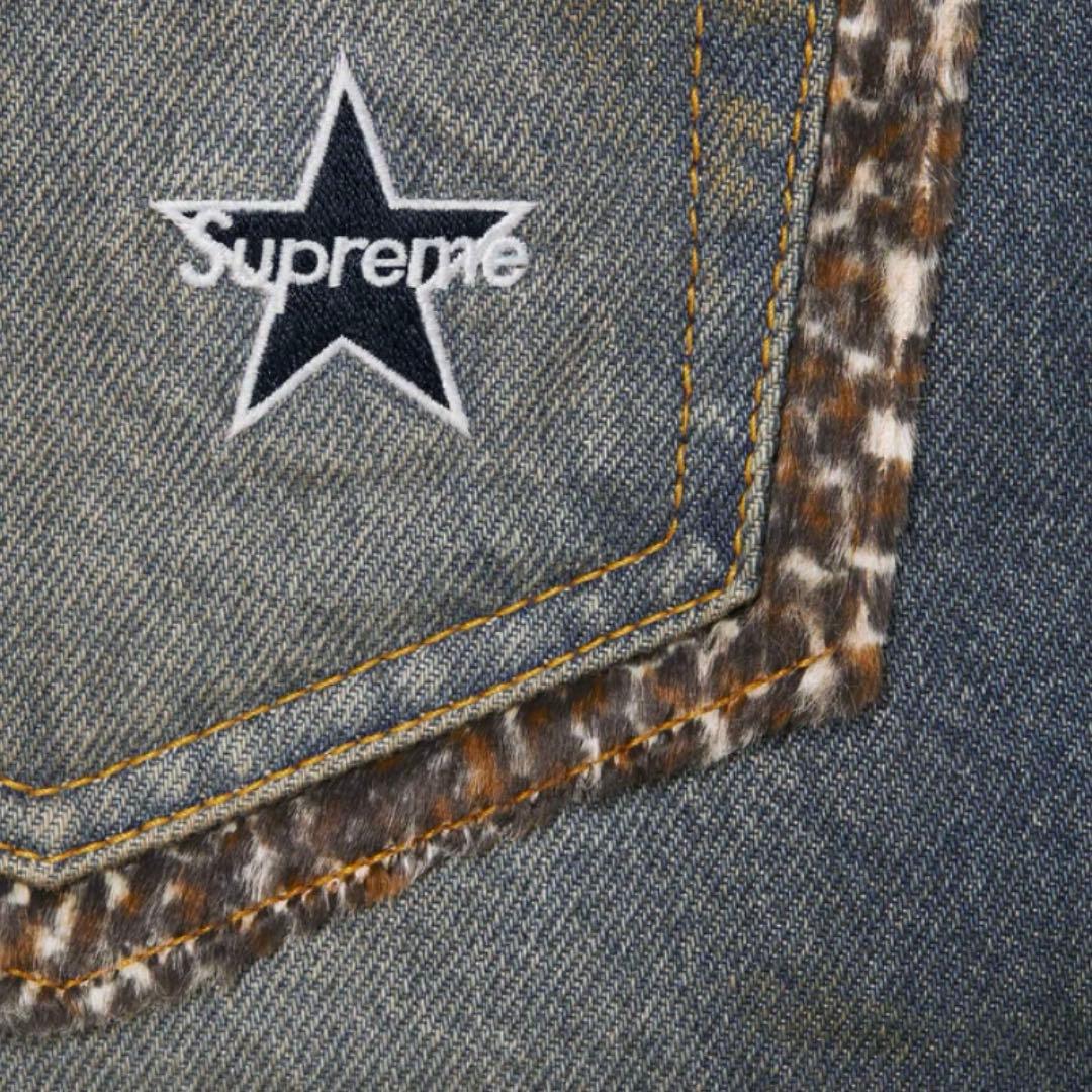 パンツ 30 SUPREME LEOPARD FAUX FUR LOOSE FIT