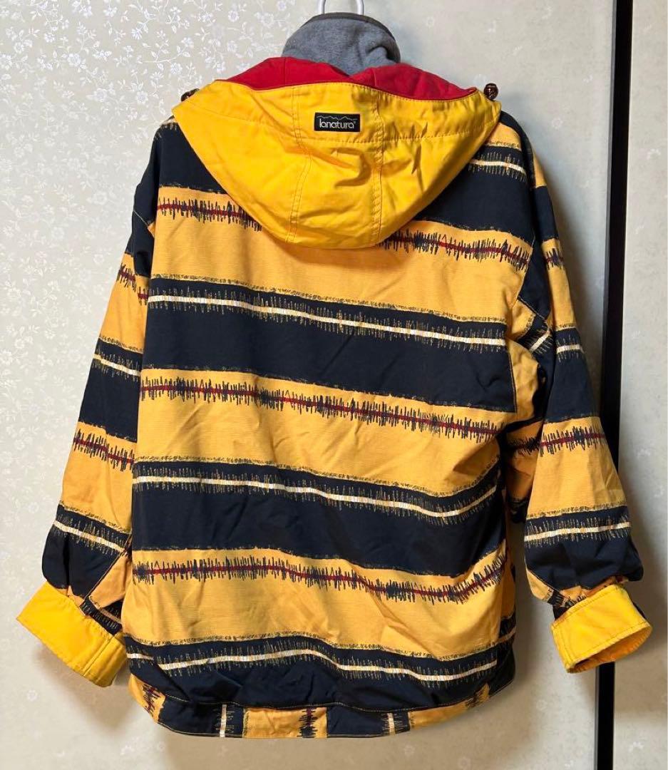 美品 ストライプ アノラックジャケット ウィンタースポーツ用